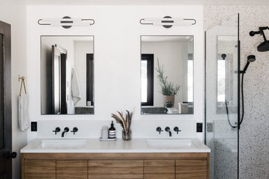 Inspiration for a modern bathroom remodel in Other