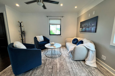 Family room - contemporary family room idea in New York
