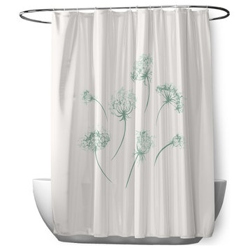 70"Wx73"L Just Dandy Shower Curtain, Green