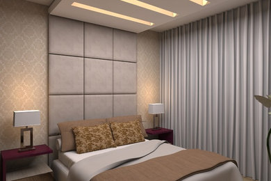 Inspiration for a contemporary bedroom remodel in Other