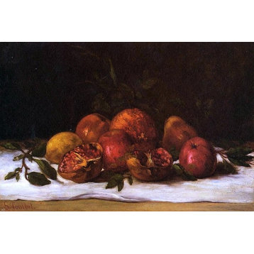 Gustave Courbet Still Life, 18"x27" Wall Decal