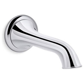Kohler Artifacts Wall-Mount Bath Spout with Flare Design, Polished Chrome