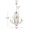 Farmhouse 9-Light Candle Crystal Chandelier for Kitchen Island