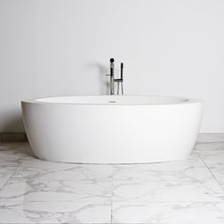 Lusso Stone Oceanus Solid Surface Freestanding Stone Resin Bath 1900 - Products