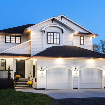 An infill home backing Wascana Drive and the Saskatchewan Science Centre