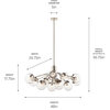 Silvarious 12 Light Chandelier, Polished Nickel, Clear