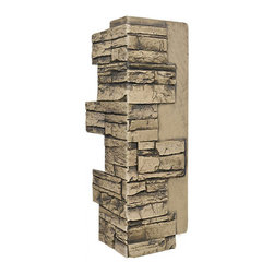 140-ALPINE DEEP STACKED CORNER 24"H X 9"W X 1 1/2"D - Wall Panels