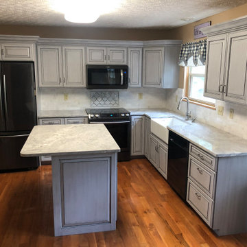 Reynoldsburg Ohio Kitchen Cabinet Refacing Remodeling Project