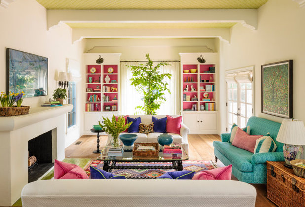 Eclectic Living Room by Alison Kandler Interior Design