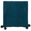 Felicity Hand Knit Throw Blanket, Teal