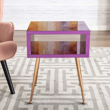 Modern Glass and Lucite Side End Tables