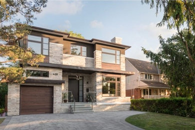 Photo of an expansive contemporary exterior in Toronto.