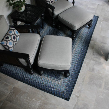 Tiled Outdoor Patio. Tile and Installation by Exact Tile Inc