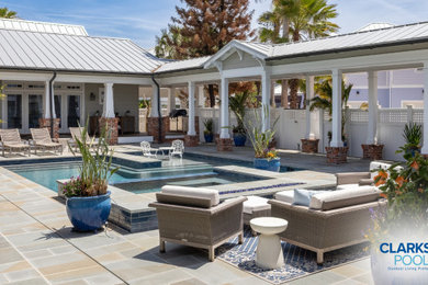 Pool - coastal pool idea in Jacksonville