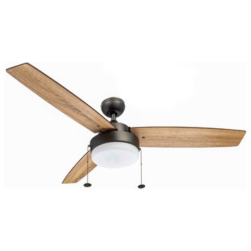 Prominence Home Statham Modern Ceiling Fan with Light, 52 inch, Espresso