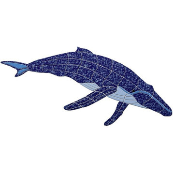 Humpback Whale Ceramic Swimming Pool Mosaic 96"x44"