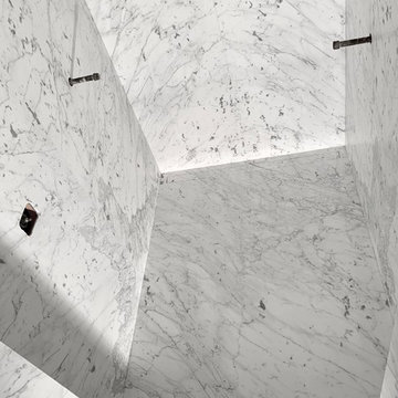 Carrara Statuario ThinSlabz Shower