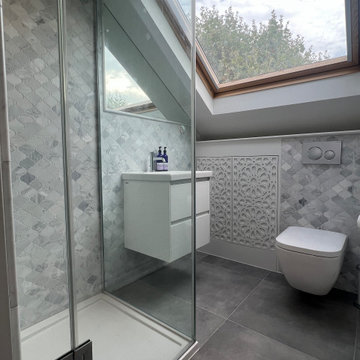 Luxurious marble loft shower room