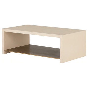 Hugo Coffee Table in Parchment White