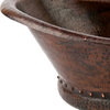 Bath Tub Vessel Hammered Copper Sink, Oil Rubbed Bronze