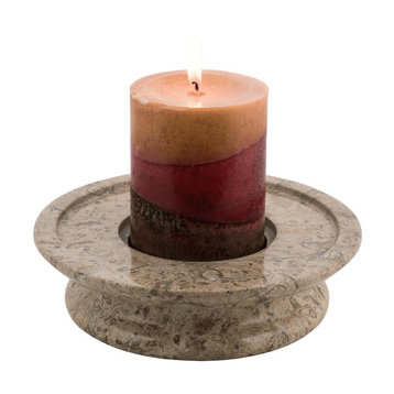 Fossil Stone Three Tier Candle Holder