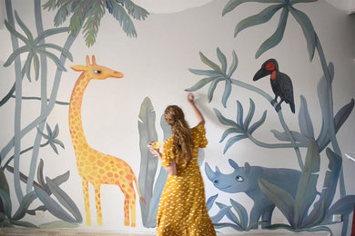 Inspiration for a scandinavian kids' room remodel in Nice