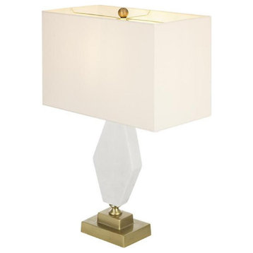 Anita 1 Light Table Lamp, Gold and Natural With White