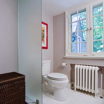 Frosted Glass Toilet Room Partition
