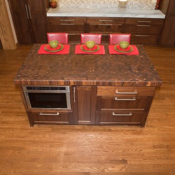 Mt. Prospect Kitchen Addition with Walnut Cabinets