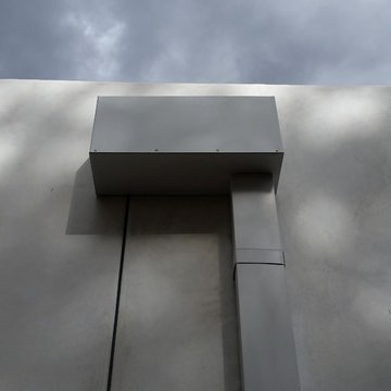 Modern Flat Roof Scupper Collector Boxes in Sherman Oaks California