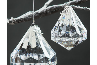 Crystal Glass Christmas baubles