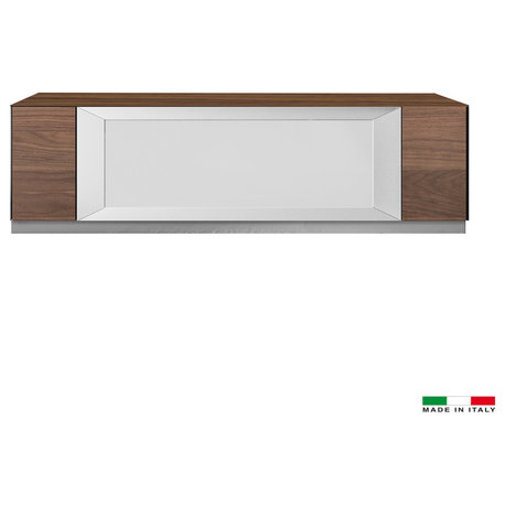 Quarz TV White And Walnut