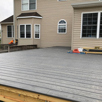 Composite Deck, Sod, Low Voltage Lighting, Playground, and Back Yard Renovation