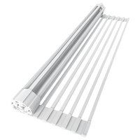 STYLISH Multipurpose Over Sink Roll-Up Dish Drying Rack, White