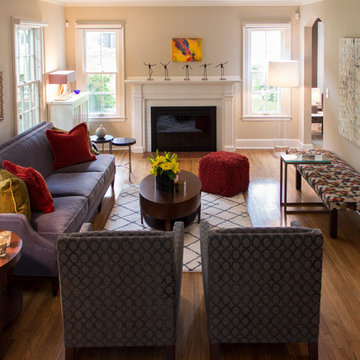 Belmont Avenue Living and Family rooms