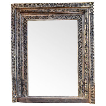 Large Architectural Carved Doorway Mirror