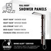 ANZZI Kiki 59 in. 6-Jetted Heavy Rain Shower Panel and Spray Wand