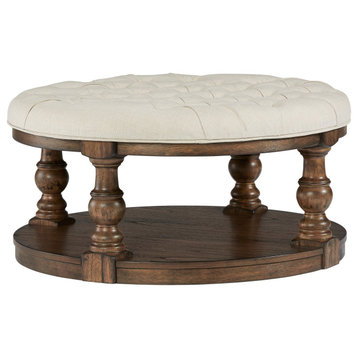 Wynton Round Upholstered Cocktail Table