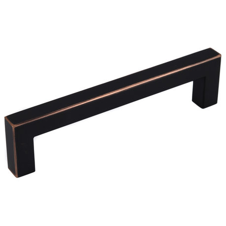 Celeste Square Bar Pull Cabinet Handle Oil-Rubbed Bronze Black Stainless 12mm, 5 Inch