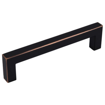 Celeste Square Bar Pull Cabinet Handle Oil-Rubbed Bronze Black Stainless 12mm, 5
