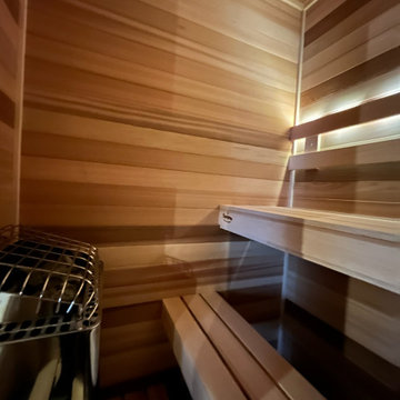 Compact Cedar Basement Sauna