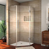 Neoscape 36"x36"x72" Completely Frameless Neo-Angle Shower Enclosure, Stainless