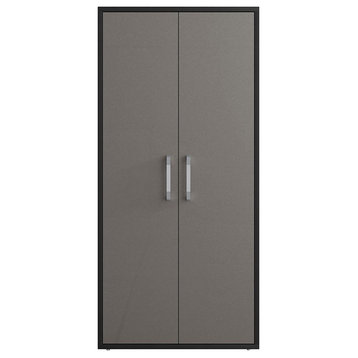Manhattan Comfort Eiffel 74" Garage Cabinet, 4 Adjustable Shelves, Gray, Single