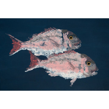 "Red Porgy" Painting Print on Wrapped Canvas, 45"x30"