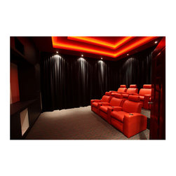 Flexfire LEDs / ColorBright Vivid Red - Flexfire LEDs Colored LEDs - Media Room - Ceiling Lighting