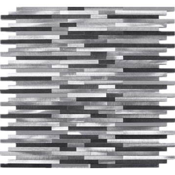 11.75"x12" Niko Aluminum Mosaic Tile Sheet