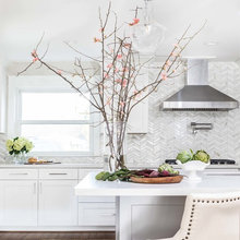 White And blue Kitchen Cabinets