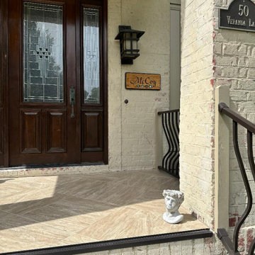 MCCOY- EXTERIOR : TILED PORCHES & FRONT DOOR ENTRANCE - AFTER PICTURES