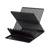 X-Shaped Dish Rack, Plastic, Holds 28.6 lbs, Black