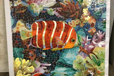 Fish design Glass Mosaic